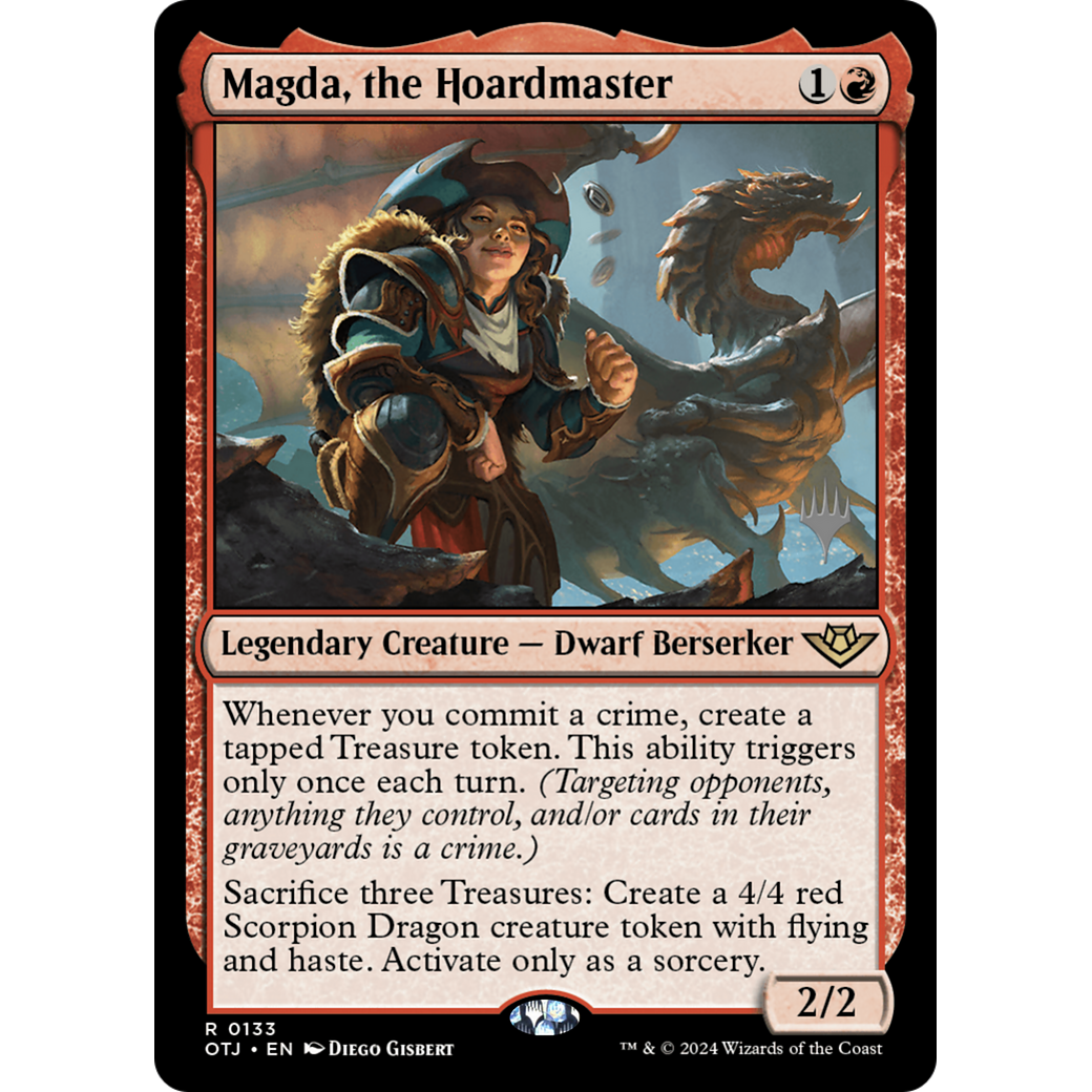 Magda, the Hoardmaster (PPOTJ-133P) - Outlaws of Thunder Junction Promos