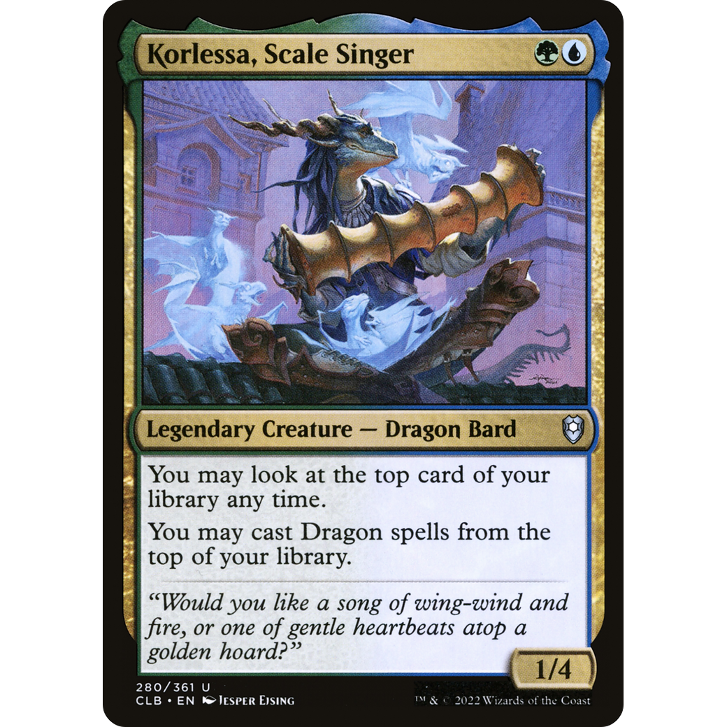 Korlessa, Scale Singer (CLB-280) - Commander Legends: Battle for Baldur's Gate Foil