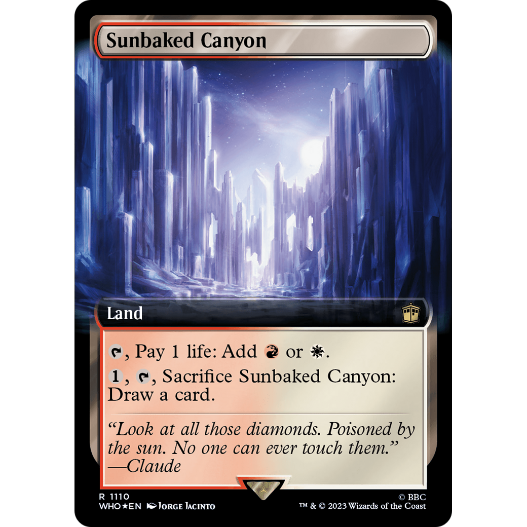 Sunbaked Canyon (Extended Art) (Surge Foil) (WHO-1110) - Doctor Who: (Extended Art) Foil