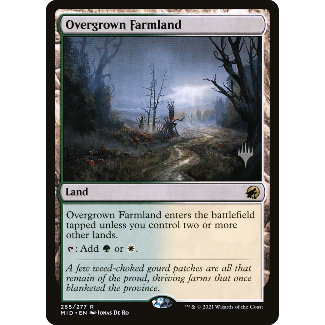 Overgrown Farmland (PPMID-265) - Innistrad: Midnight Hunt Promos Foil