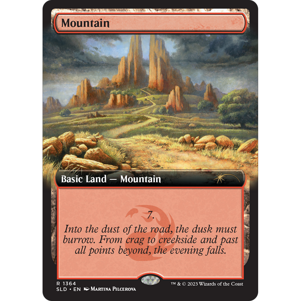 Mountain (1364) (SLD-1364) - Secret Lair Drop: (Extended Art) Foil
