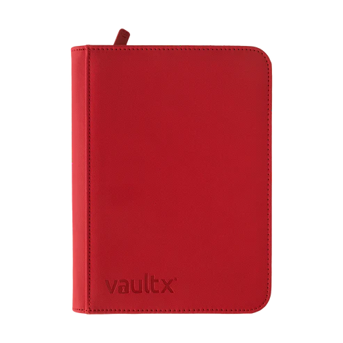 Vault X: Fire Red 4-Pocket Exo-Tec Zip Binder