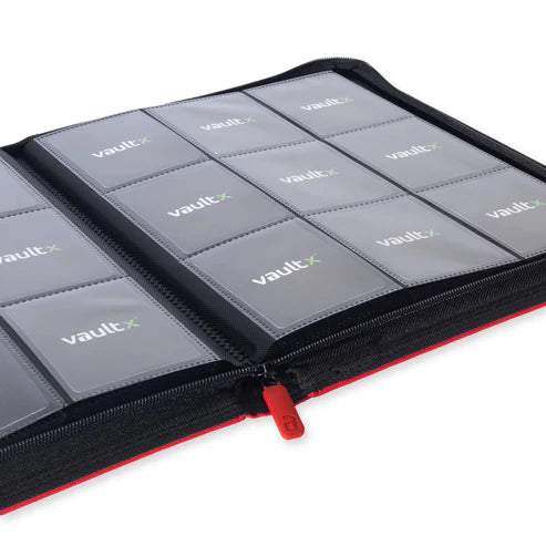 Vault X: Fire Red 9-Pocket Exo-Tec Zip Binder