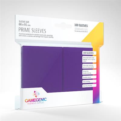 Gamegenic: Purple 100ct Matte Prime Sleeves 66x91mm