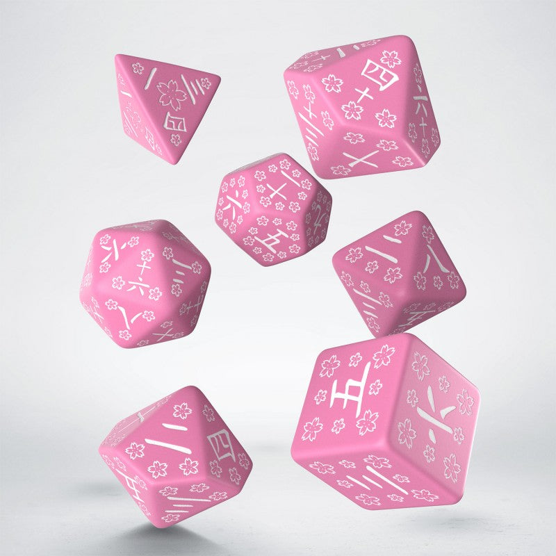 Japanese Sweet Spring Memory 7 Polyhedral Dice Set