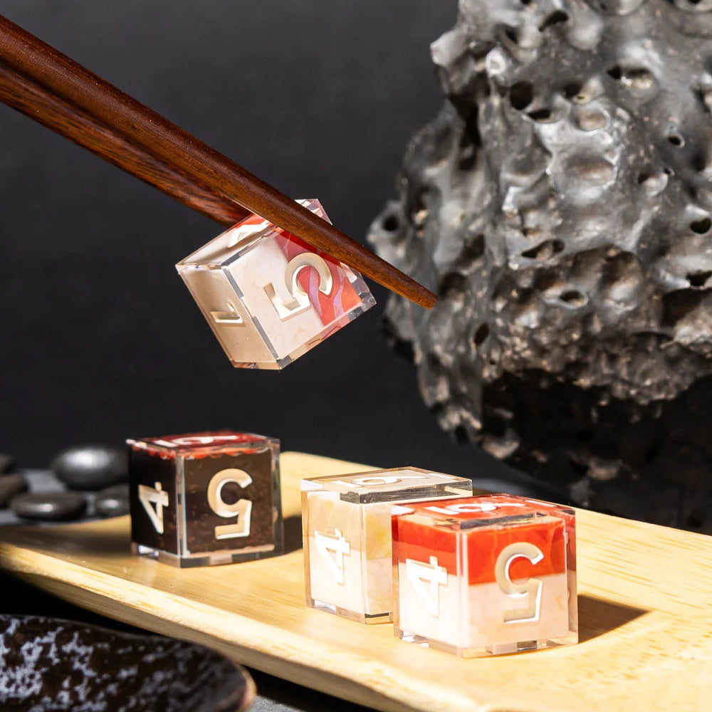 Sushi 4-Piece D6 Iconic Dice Set